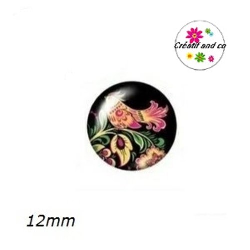 X2 cabochons à motifs 12mm