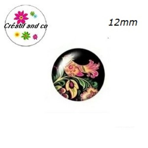 X2 cabochons à motifs 12mm