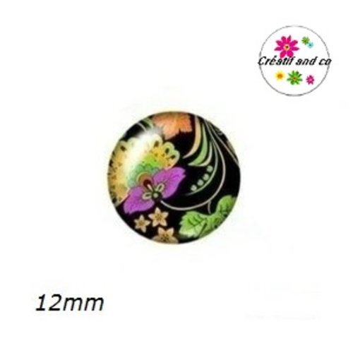 X2 cabochons à motifs 12mm