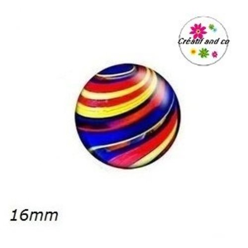 X2 cabochons à motif 16mm