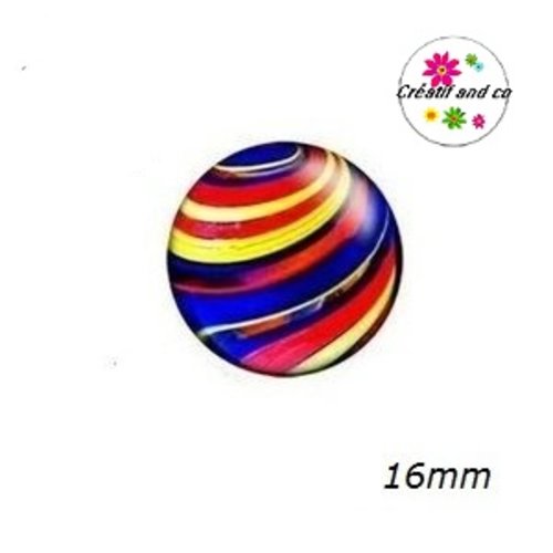 X2 cabochons à motif 16mm