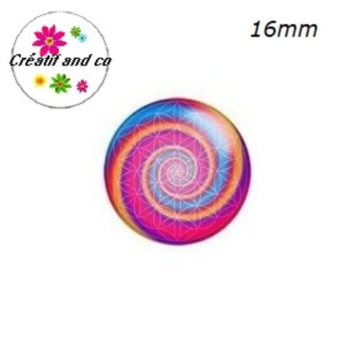 X2 cabochons à motif 16mm