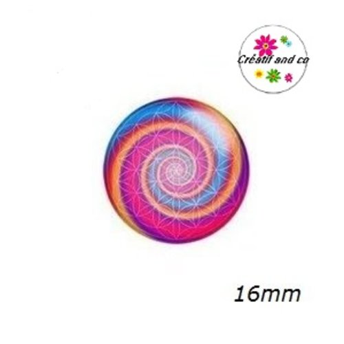 X2 cabochons à motif 16mm