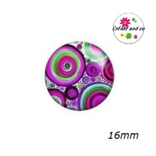 X2 cabochons à motif 16mm