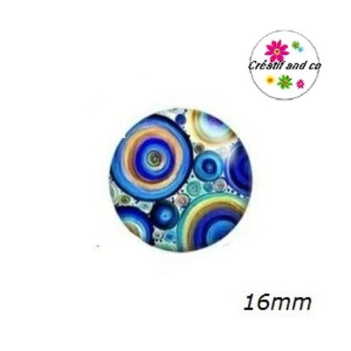 X2 cabochons à motif 16mm