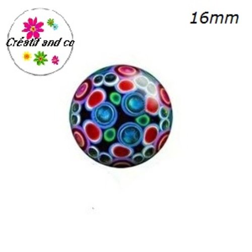 X2 cabochons à motif 16mm
