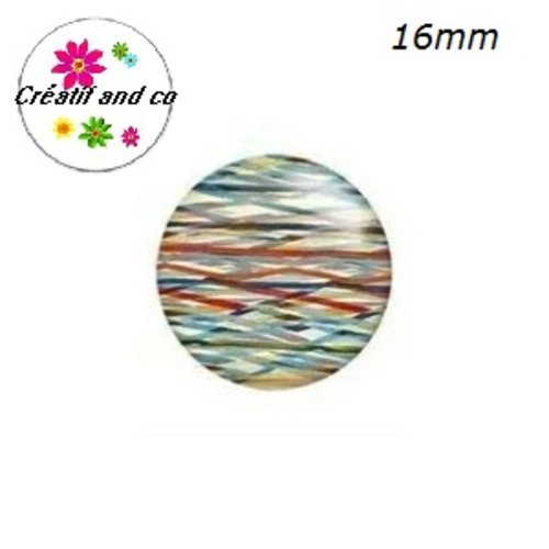X2 cabochons à motif 16mm