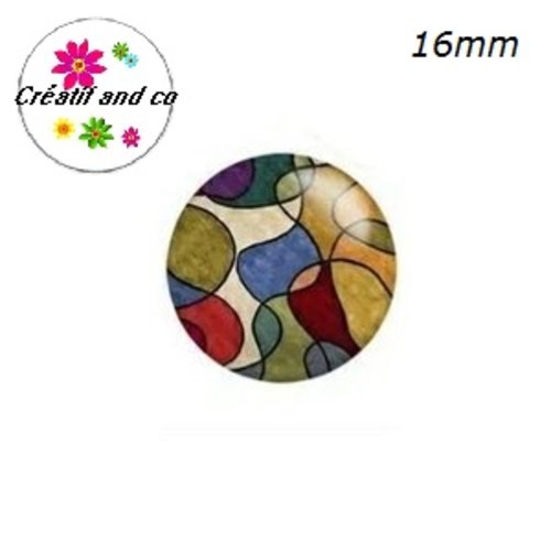 X2 cabochons à motif 16mm