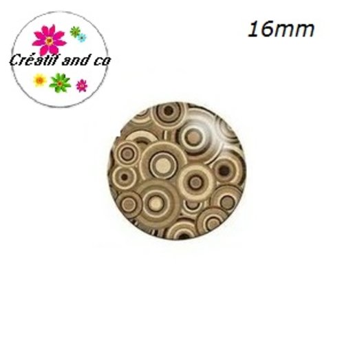 X2 cabochons à motif 16mm