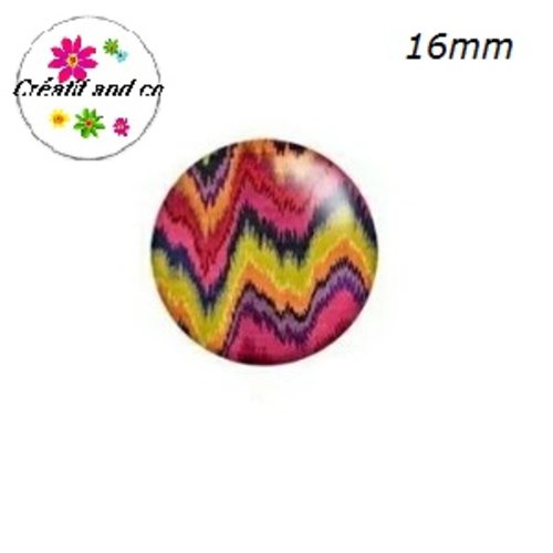 X2 cabochons à motif 16mm