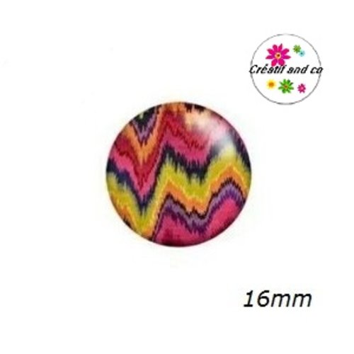 X2 cabochons à motif 16mm