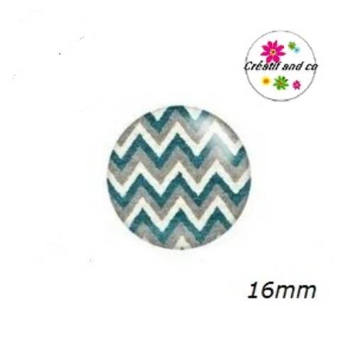 X2 cabochons à motif 16mm