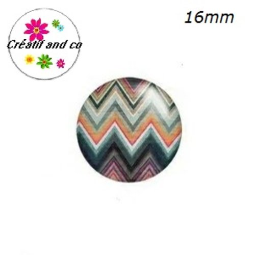X2 cabochons à motif 16mm