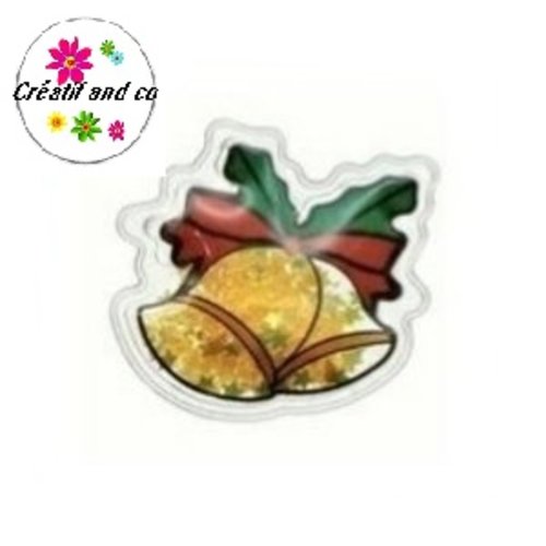 Cloche de noël souple avec paillettes brillantes flottantes 38mm