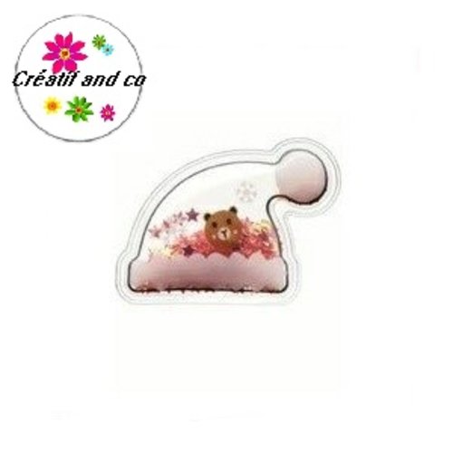 Bonnet de noël souple avec paillettes brillantes flottantes 30mm