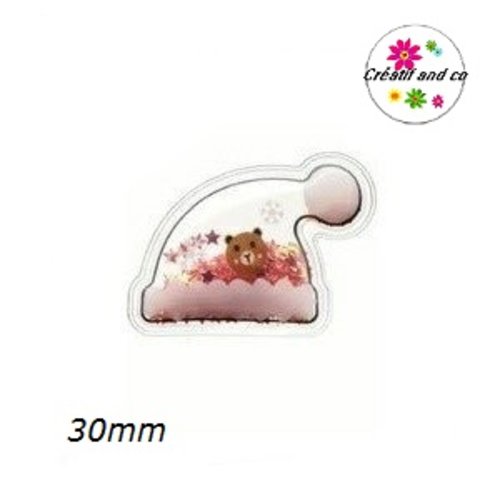 Bonnet de noël souple avec paillettes brillantes flottantes 30mm