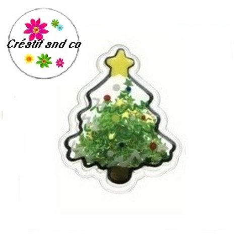 Sapin de noël souple avec paillettes brillantes flottantes 38mm