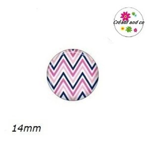 X2 cabochons à motifs 14mm