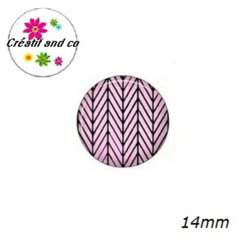 X2 cabochons à motifs 14mm