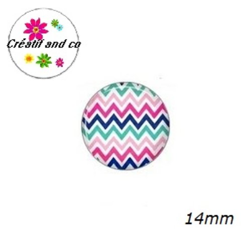 X2 cabochons à motifs 14mm