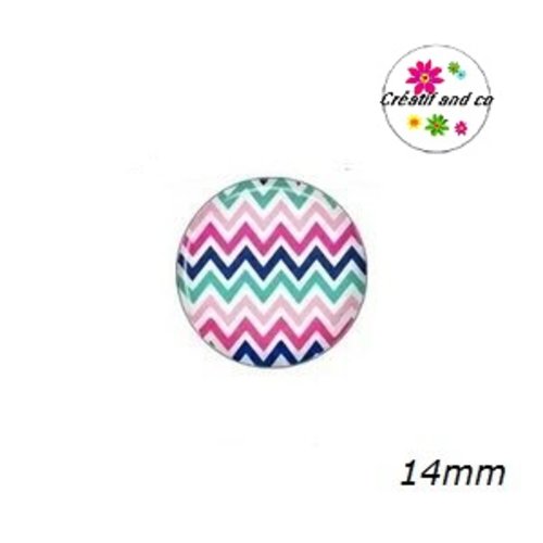 X2 cabochons à motifs 14mm