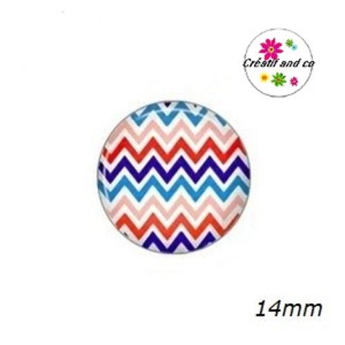 X2 cabochons à motifs 14mm