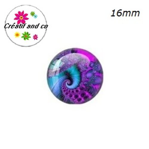 X2 cabochons à motif 16mm