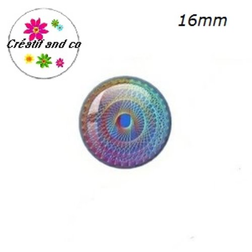 X2 cabochons à motif 16mm