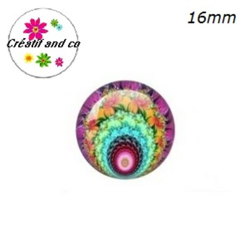 X2 cabochons à motif 16mm