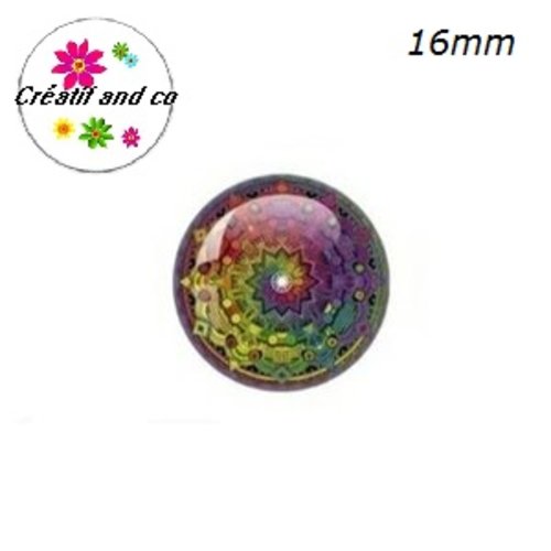 X2 cabochons à motif 16mm