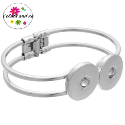 Bracelet double pour bouton pression 18/20mm