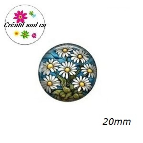 Cabochon fleur 20mm