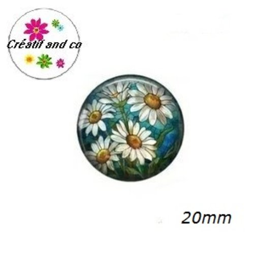Cabochon fleur 20mm