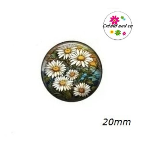 Cabochon fleur 20mm