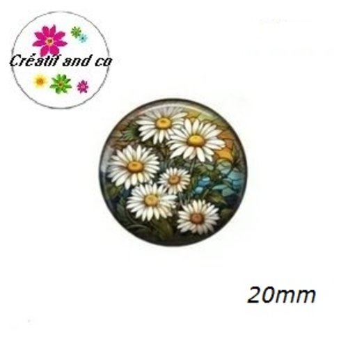 Cabochon fleur 20mm