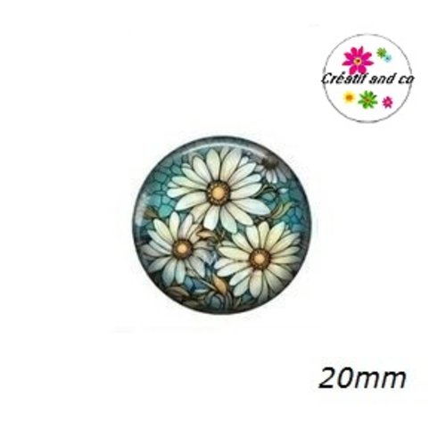 Cabochon fleur 20mm