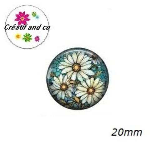 Cabochon fleur 20mm