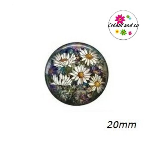 Cabochon fleur 20mm