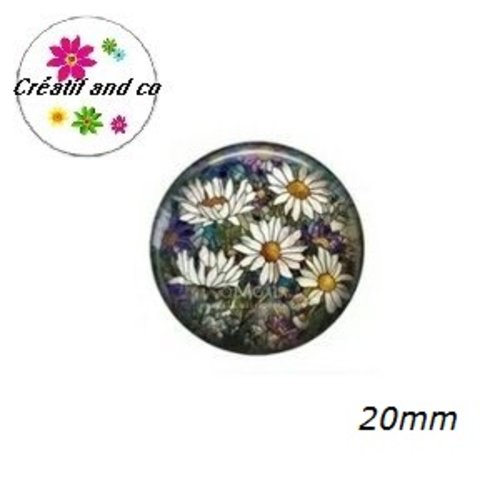 Cabochon fleur 20mm