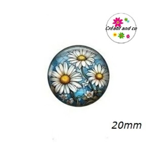Cabochon fleur 20mm