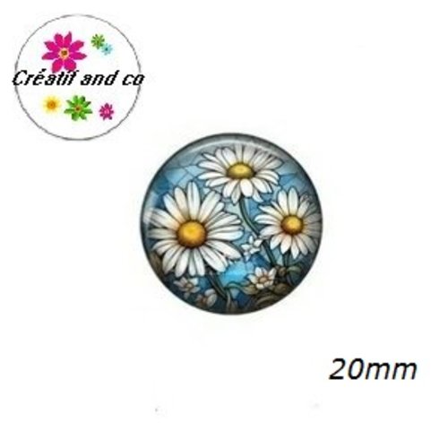 Cabochon fleur 20mm