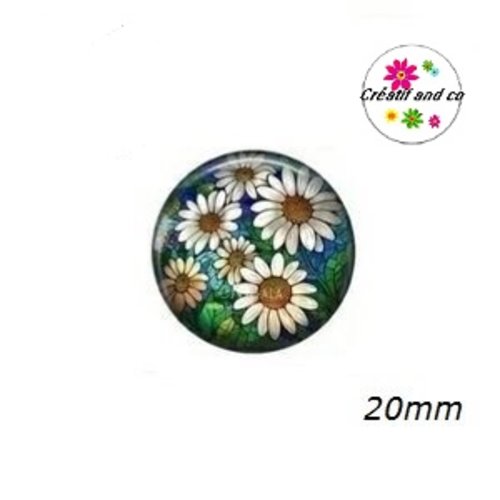 Cabochon fleur 20mm