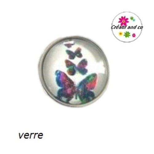 Bouton pression nuée de papillons