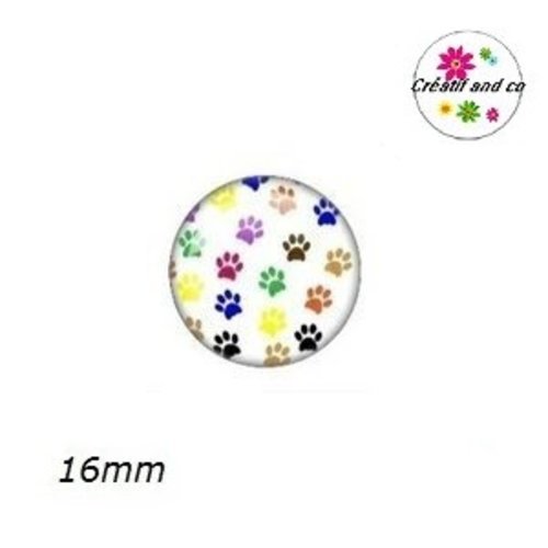 X2 cabochons thème chien 16mm