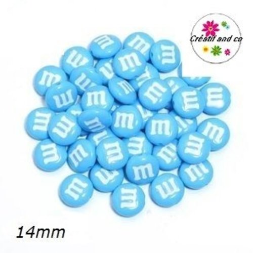 X5 perles m§ms bleues 14mm