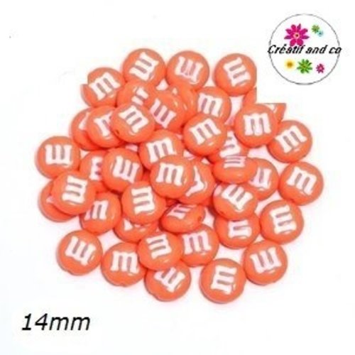X5 perles m§ms oranges 14mm