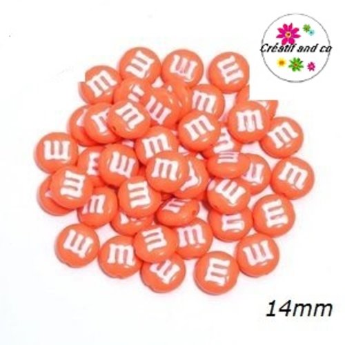 X5 perles m§ms oranges 14mm