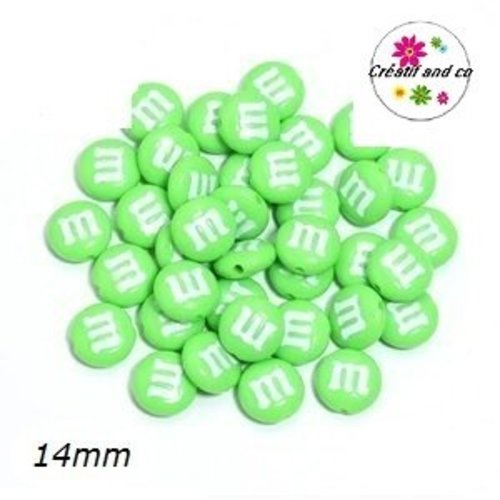 X5 perles m§ms vertes 14mm