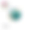 Cabochon fleur bleue 25mm