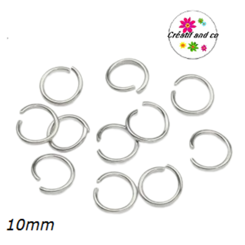 X50 anneaux de jonction ouverts acier inoxydable 10mm